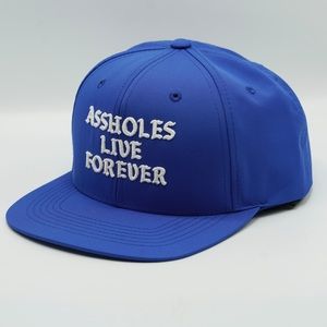 Linda Finegold ALF blue nylon snapback hat